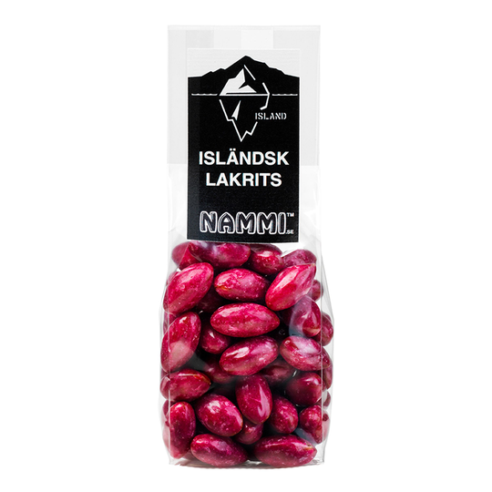 Nammi Möndlur Isländsk Lakrits - 140 gram