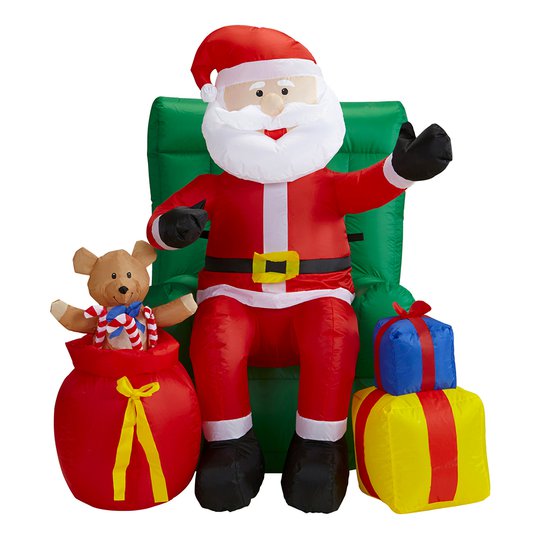 Uppblåsbar Animerad Tomte med Julklappar