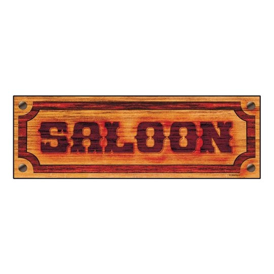 Saloonskylt i Papp