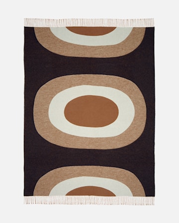 Melooni Pläd 130 x 170 cm Svart/Beige/Vit