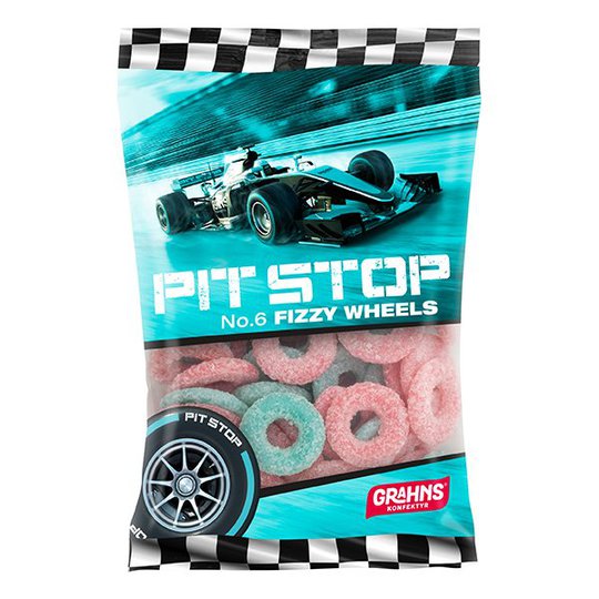 Pit Stop Fizzy Wheels - 160 gram