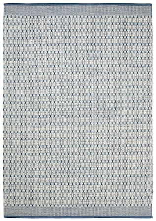 Mahi Matta Ull Off White/Blå 80x250 cm
