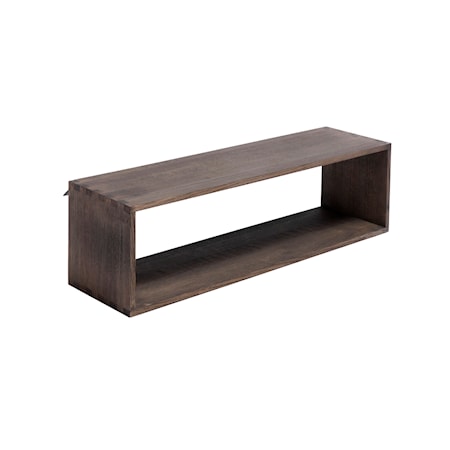 Oaks L Öppen hylla 70cm Mörkbetsad