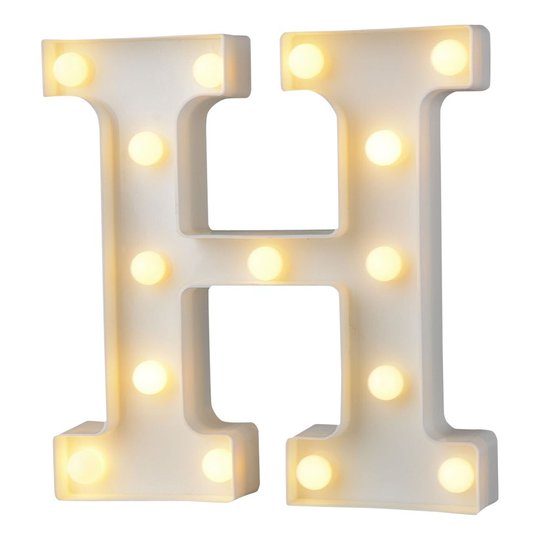 Bokstav med LED-Belysning - Bokstav H