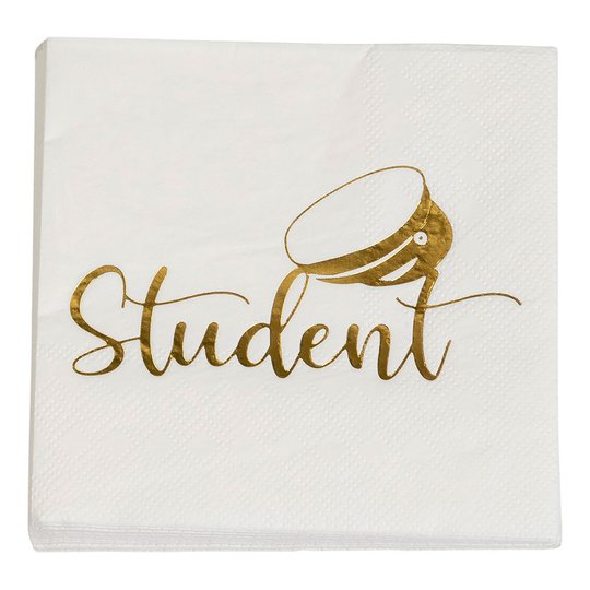 Servetter Student Guld - 16-pack