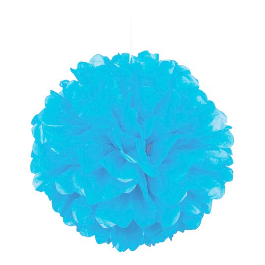 Pom Pom Blå Hängande Dekoration