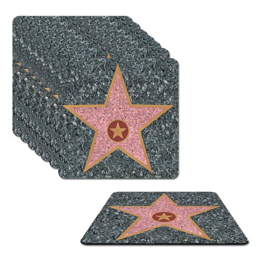Hollywood Stars Glasunderlägg - 8-pack