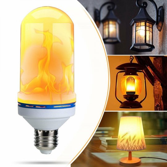 Flammande LED-lampa - E27-sockel