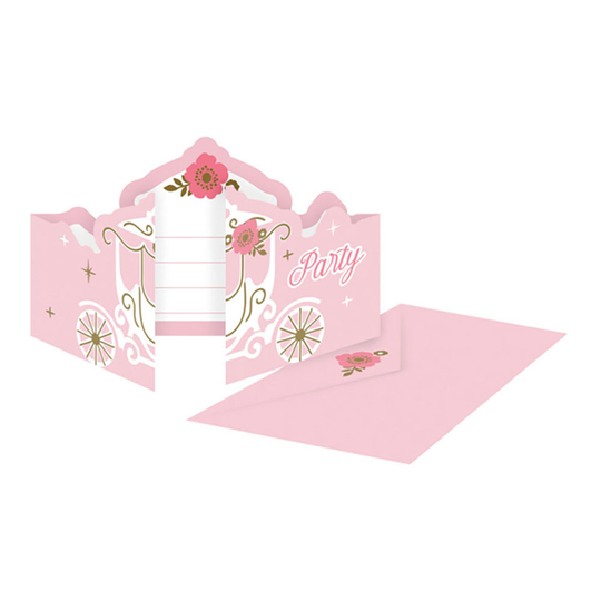 Inbjudningskort Princess for a Day - 8-pack
