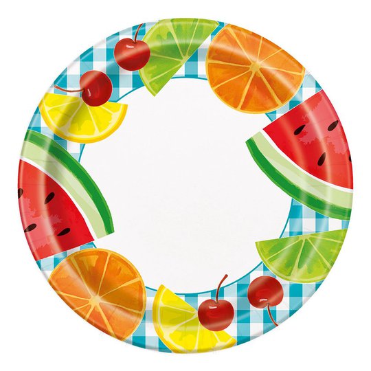 Papperstallrikar Frukter - 8-pack