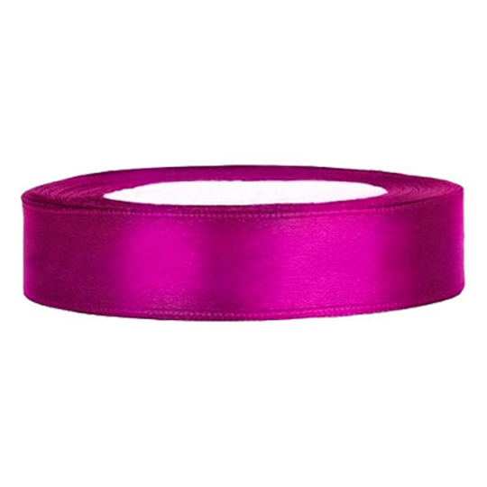 Satinband Mörkrosa - 12mm x 25m