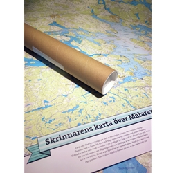 Calazo Skrinnarens Väggkarta Över Mälaren 1:125.000