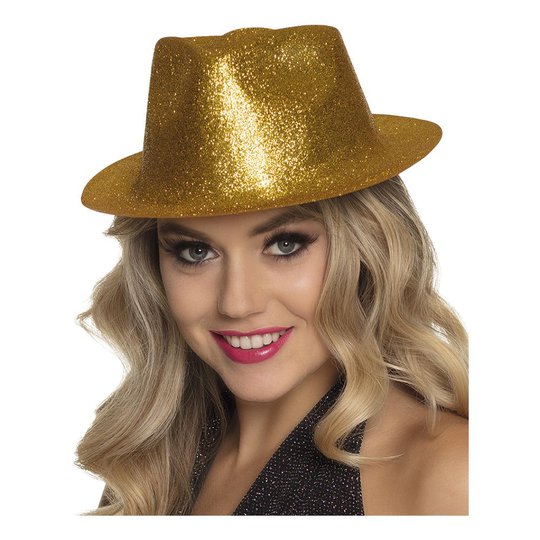 Gnistrande Guld Hatt - One size