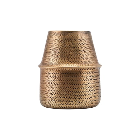 Rattan Kruka Mässings-finish 19cm