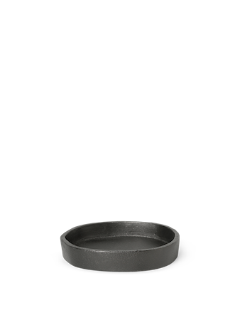 Yama Tray Fat rund Blackened Aluminium