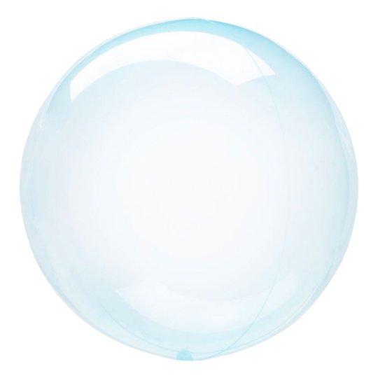Klotballong Blå Transparent - 1-pack