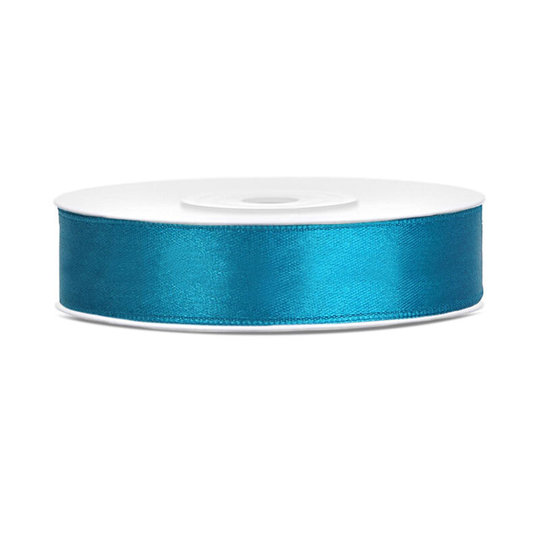 Satinband Turkos - 12 mm x 25 m