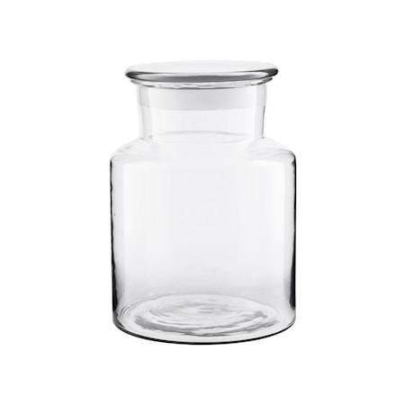 Burk med Lock Glas Ø18 cm