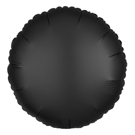 Folieballong Rund Satin Svart