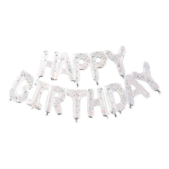 Ballonggirlang Happy Birthday Klar Konfetti