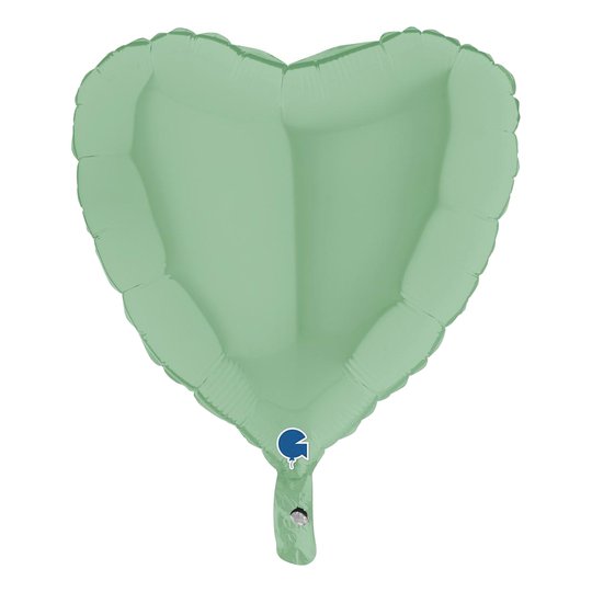 Folieballong Hjärta Pastellgrön - 46 cm