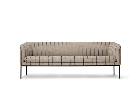 Turn Soffa 3-sits Svart Pasadena/Sand