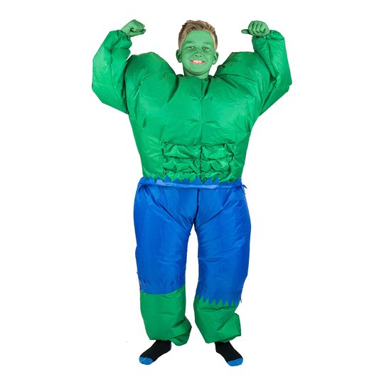 Uppblåsbar Hulken Barn Maskeraddräkt - One size