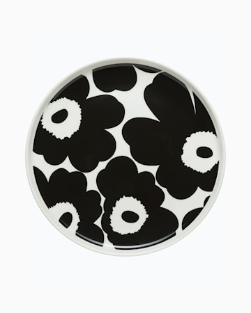 Unikko Tallrik 20 cm Svart