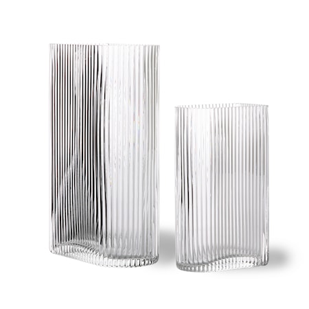 Clear Ribbed Vaser set of 2
