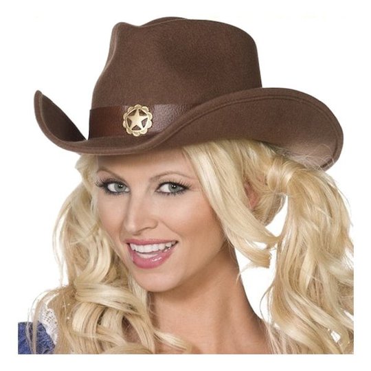 Vilda Västern Cowgirl Hatt - One size