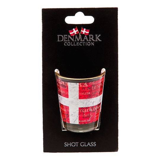 Shotglas Dansk Flagga