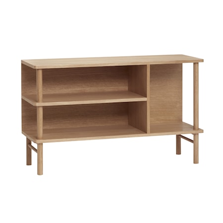 Kommode m/hylde, egetræ, FSC, natur