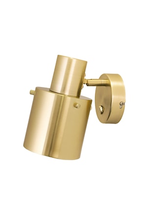 Vägglampa Clark 1 Borstad Mässing