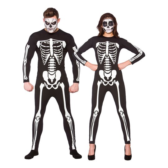 Jumpsuit Skelett Maskeraddräkt - X-Small