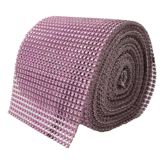 Strass Tyg på Rulle - Rosa