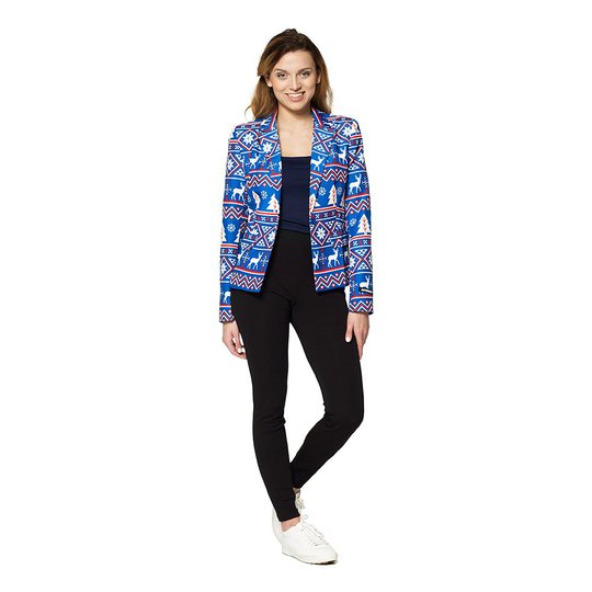 Suitmeister Christmas Blue Nordic Kavaj - Medium