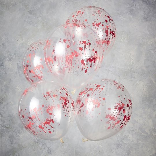 Ballonger med Blodstänk - 5-pack