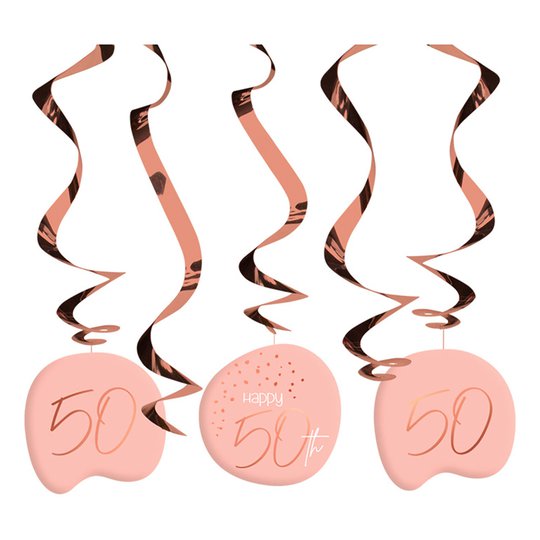 Swirls Happy 50th Lush Blush - 5-pack
