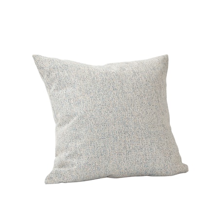 Pude m/fyld, polyester, hvid/blå