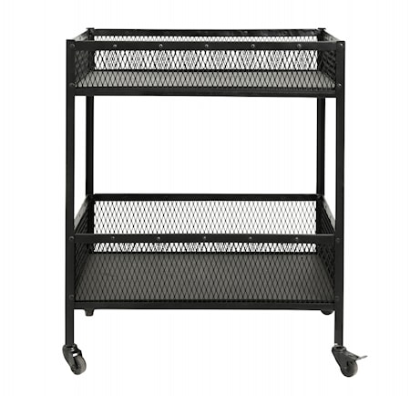 Trolley Svart 2 Lådor Large