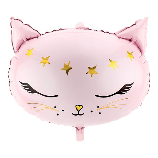 Folieballong Katt Rosa