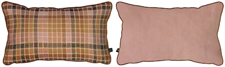 Atelier Kudde 50 x 30 cm Tobacco Rutig/Rose