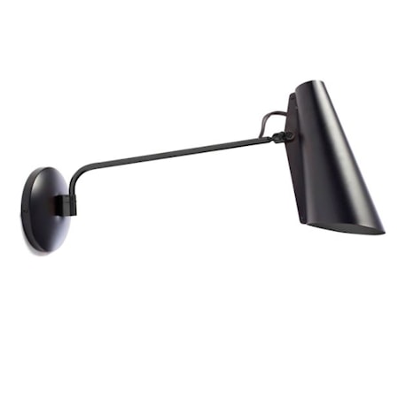 Birdy Vägglampa Swing Helsvart