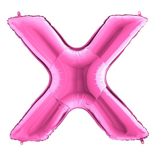 Bokstavsballong Rosa - Bokstav X