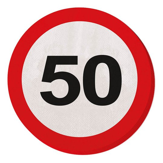 Servetter Trafikskylt - Trafikskylt 50
