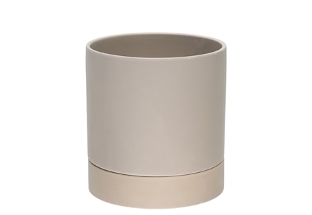 Lily Kruka med fat 18 cm Beige