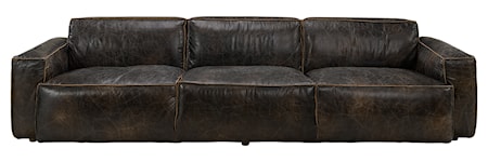 Buddy 4-sits soffa Läder Fudge