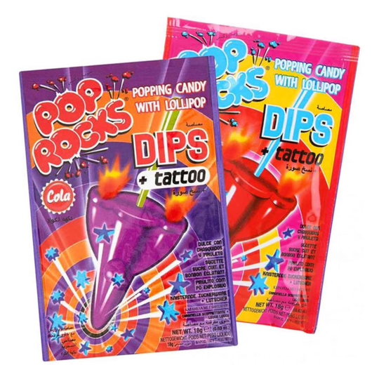 Pop Rocks Jordgubb/Cola med Tatuering - 18 gram