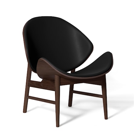 The Orange Lounge Chair Svart läder Smoked Ek
