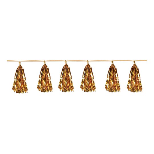 Girlang Tofsar Guld Metallic